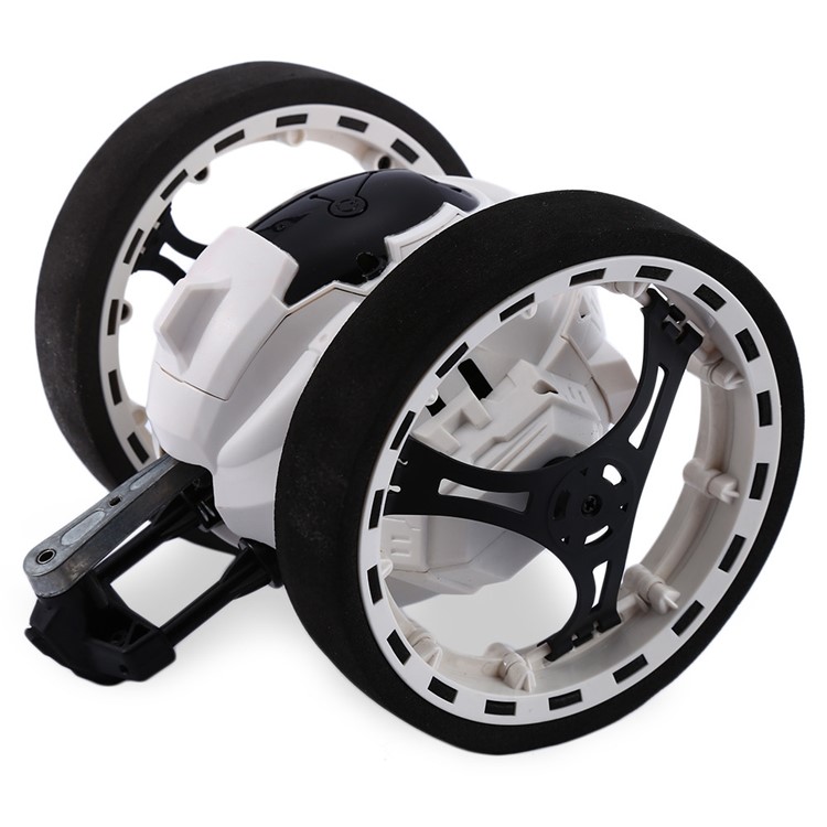 2.4GHz Jumping Stunter RC Bounce Car with Flexible Wheels and LED Light - White-7