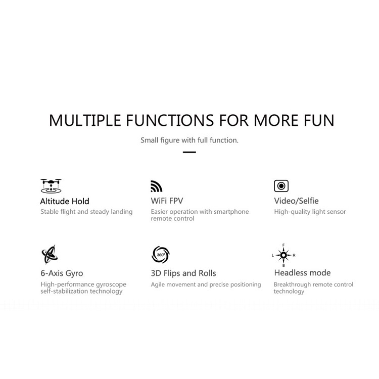 JJRC H37 ELFIE Falttasche Selfie Drone RC Quadcopter mit WiFi FPV 720P Kamera Höhe Hold-17