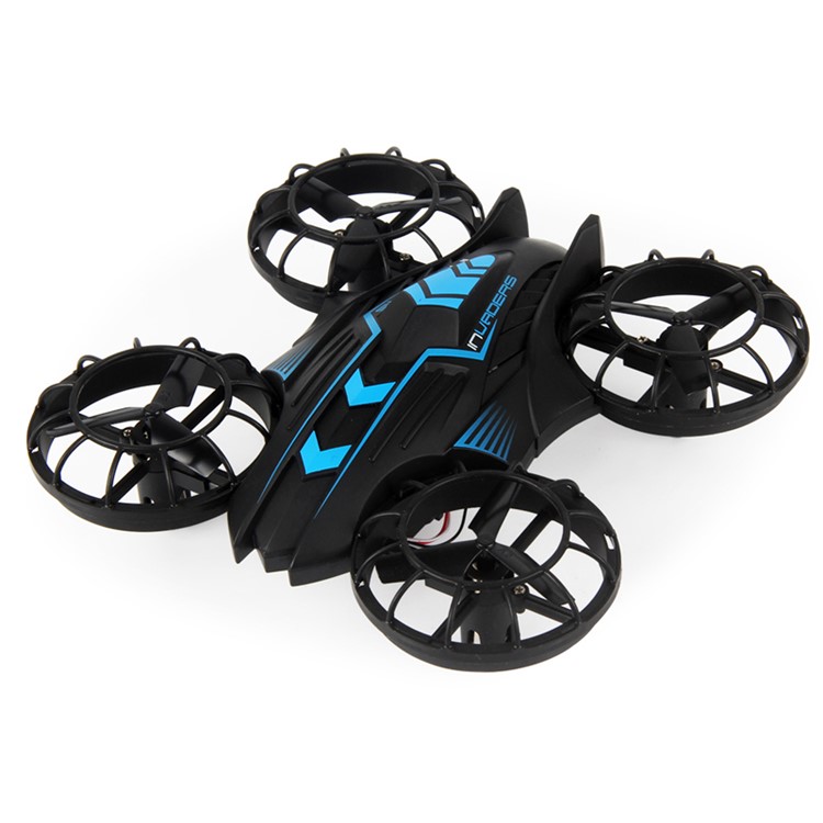 515V 2.4G 4-Axis Headless Mode 3D Flip RC Drone with 0.3MP Camera and LED Light - Black + Blue-3