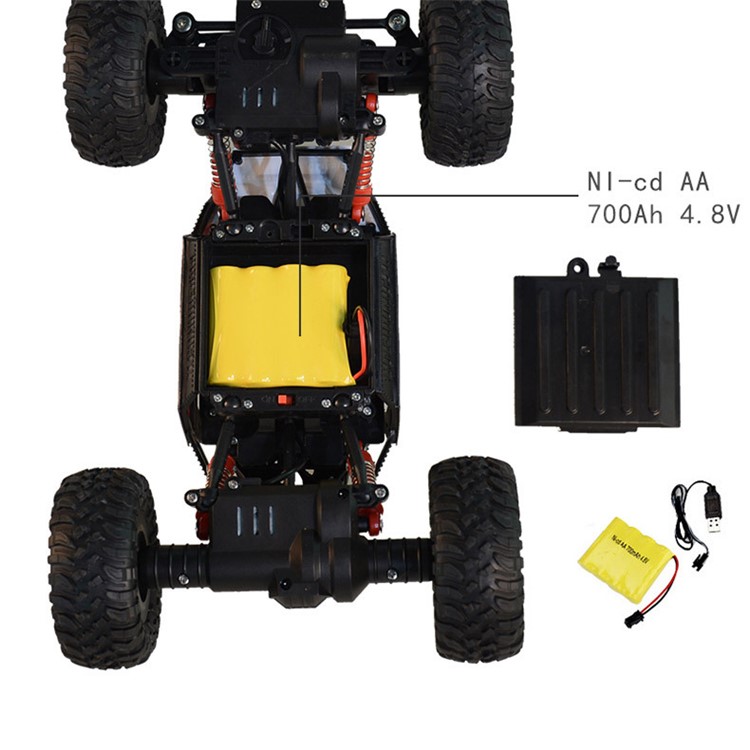 YL-06 2.4G 1:18 Scale Remote Control RC Car Off Road Rock Crawler 4 Wheels - Red-6