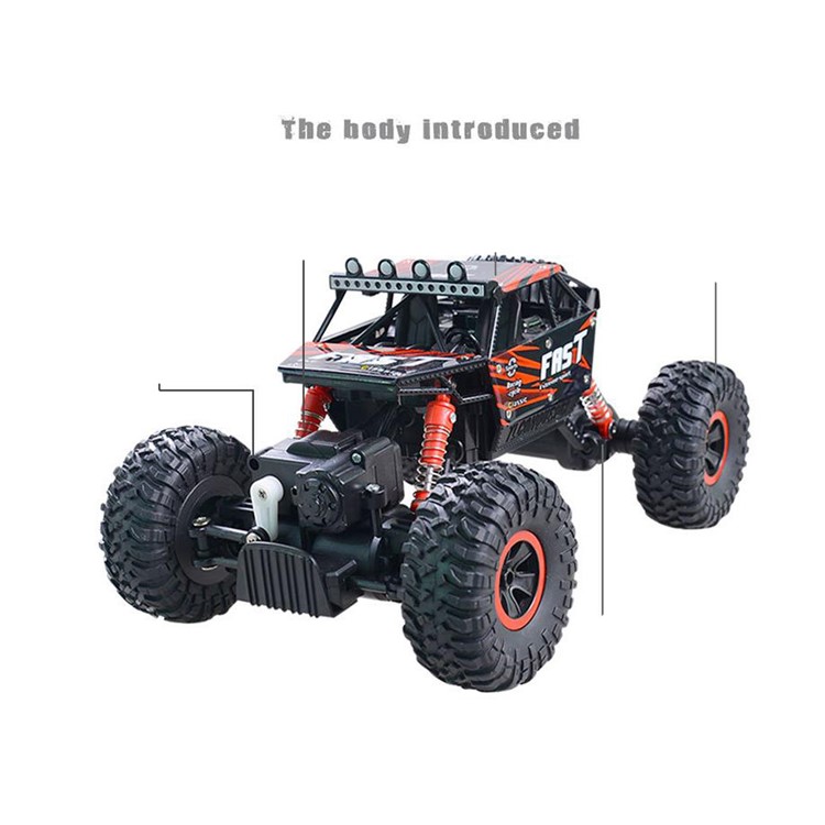 YL-06 2.4G 1:18 Scale Remote Control RC Car Off Road Rock Crawler Bigfoot Car - Red-4