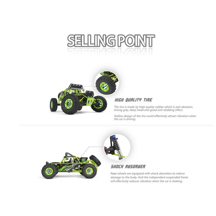 WLTOYS 12428 2.4G 1:12 Crawler RC Car with LED Light-8