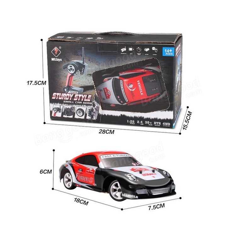 WLTOYS K969 1: 28 2,4G 4WD Fernbedienung RC Rennwagen 30 KM / H - US-Stecker-6