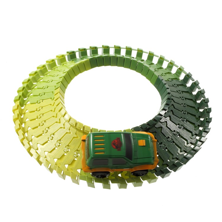 100Pcs DIY Flexible Racing Car Rail Tracks Dinosaur Models Kits Toys Gifts for Children-4