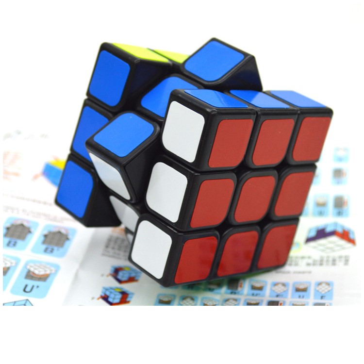 QIYI Mo Fang Ge Qihang Magic Cube 3x3x3 Speed Cube Puzzle - Black Background-2