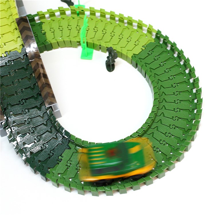 96Pcs DIY Race Car Tracks Toys Flexible Military Model Tracks Set Christmas Gift for Kids-12