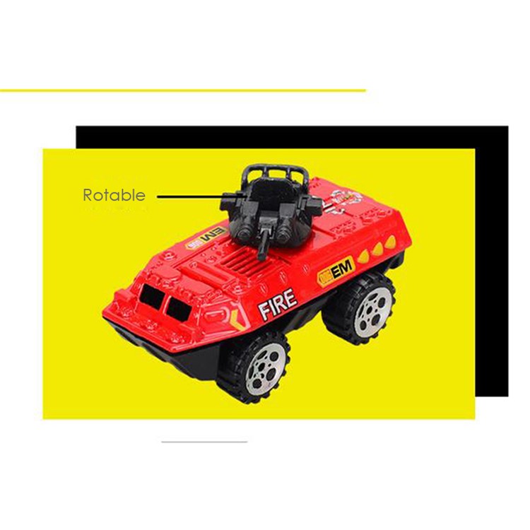 6Pcs/Set 1:64 Metal Alloy Die-cast Cars Emergency Fire Rescue Series Mini Car Toys for Children-6