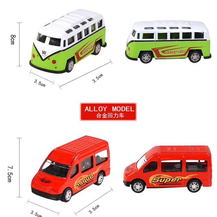 Car Models Mini Pull Back Vehicles Truck Cars Toy for Kids - Alloy Mode Set-4