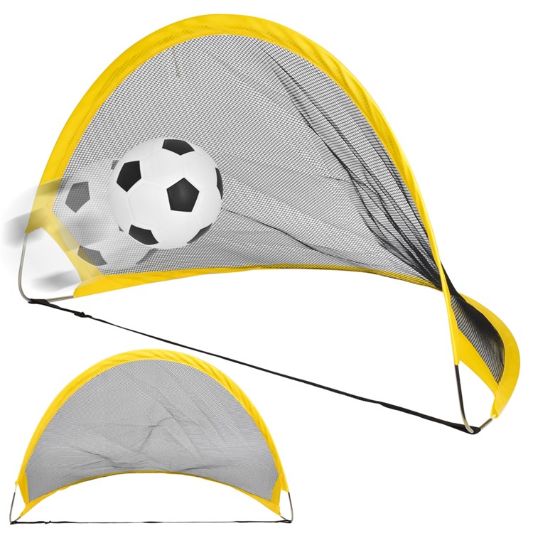 75cm Portable Two Folding Football Training Net Kicking Doors + Football + Inflatable Pump-5