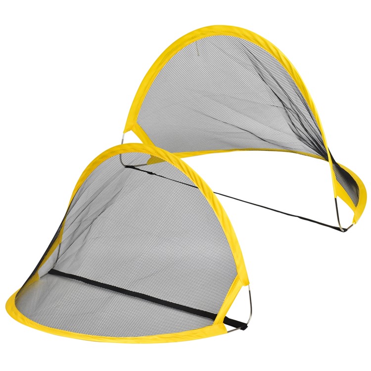 75cm Portable Two Folding Football Training Net Kicking Doors + Football + Inflatable Pump-7