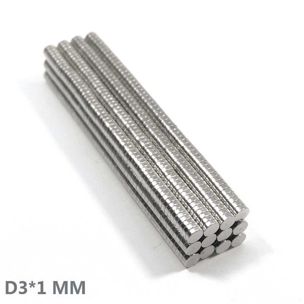 50Pcs/Set Round Powerful NdFeB Magnets for Industrial Equipment and DIY Toys, Size: 3x1mm-4