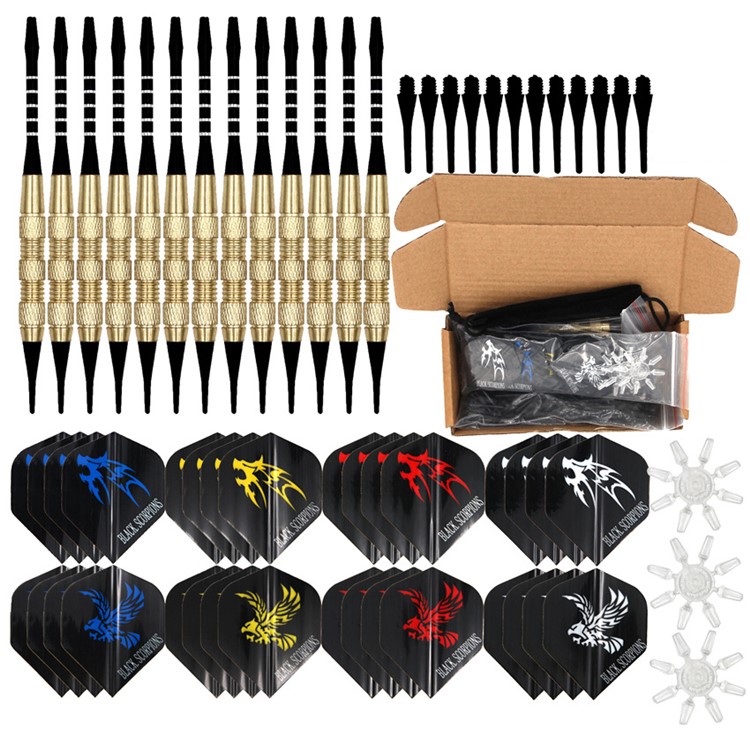Soft Darts Accessories Set 12pcs Darts + 32pcs Blades + 100pcs Tips + 3 Protectors etc-1