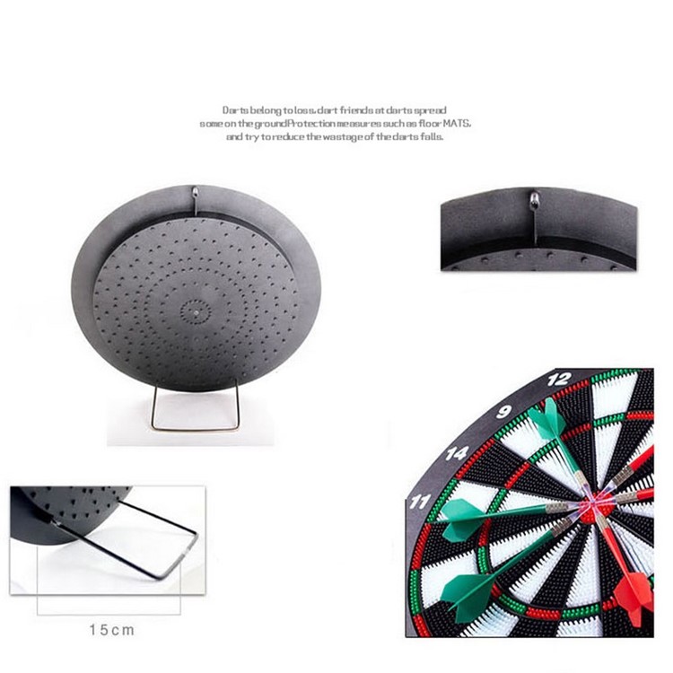 Funny Bristle Dartboard Thickening Flocking Disk with 6 Darts-4
