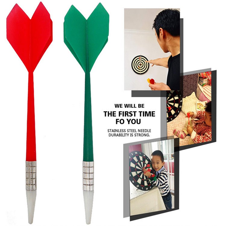 Funny Bristle Dartboard Thickening Flocking Disk with 6 Darts-5