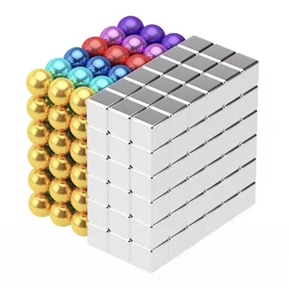 216pcs / Set 5mm Magnetkugeln Buckyballs Neocube Magic Cube Pädagogisches Spielzeug - Mehrfarbig-1