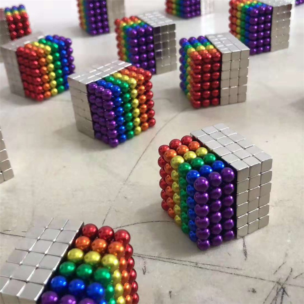 216pcs / Set 5mm Magnetkugeln Buckyballs Neocube Magic Cube Pädagogisches Spielzeug - Mehrfarbig-11