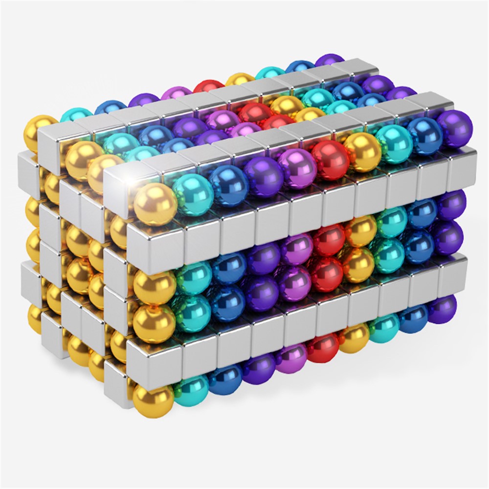 216pcs / Set 5mm Magnetkugeln Buckyballs Neocube Magic Cube Pädagogisches Spielzeug - Mehrfarbig-3
