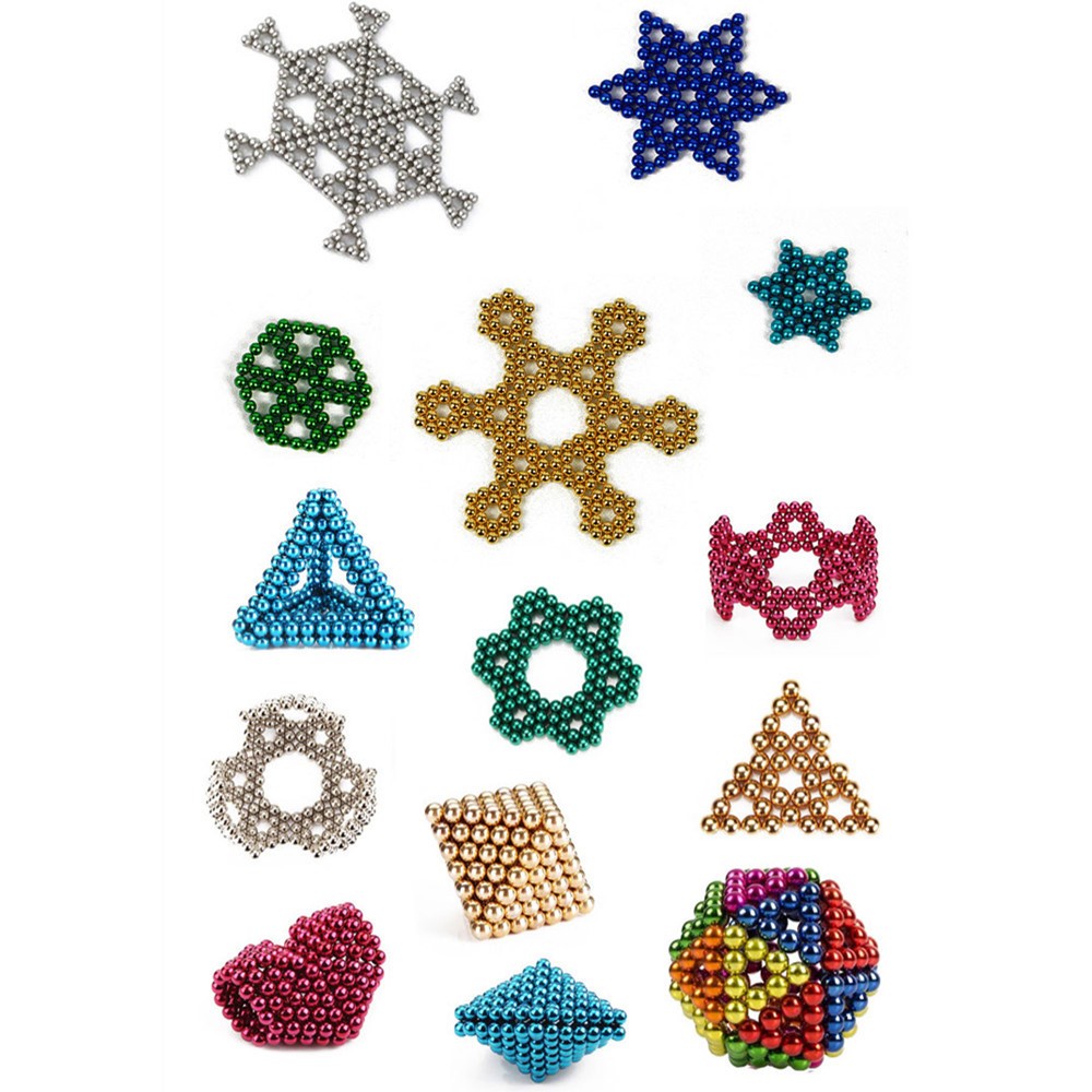 216pcs / Set 5mm Magnetkugeln Buckyballs Neocube Magic Cube Pädagogisches Spielzeug - Mehrfarbig-5
