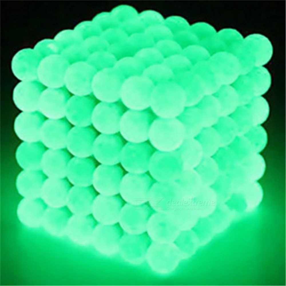 216pcs / Set 5mm Leuchtende Magnetische Kugeln Baustein Pädagogisches Spielzeug - Grün-2
