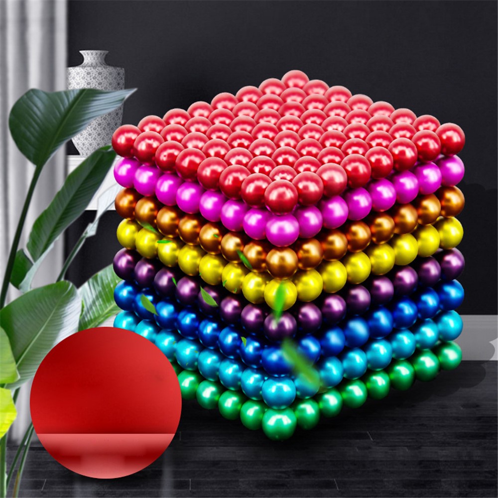 512 Stücke Bunte Magnetische Ball Baustein Kreative Magnet Spielzeug Puzzle 5mm Büro Dekoration Bälle-2