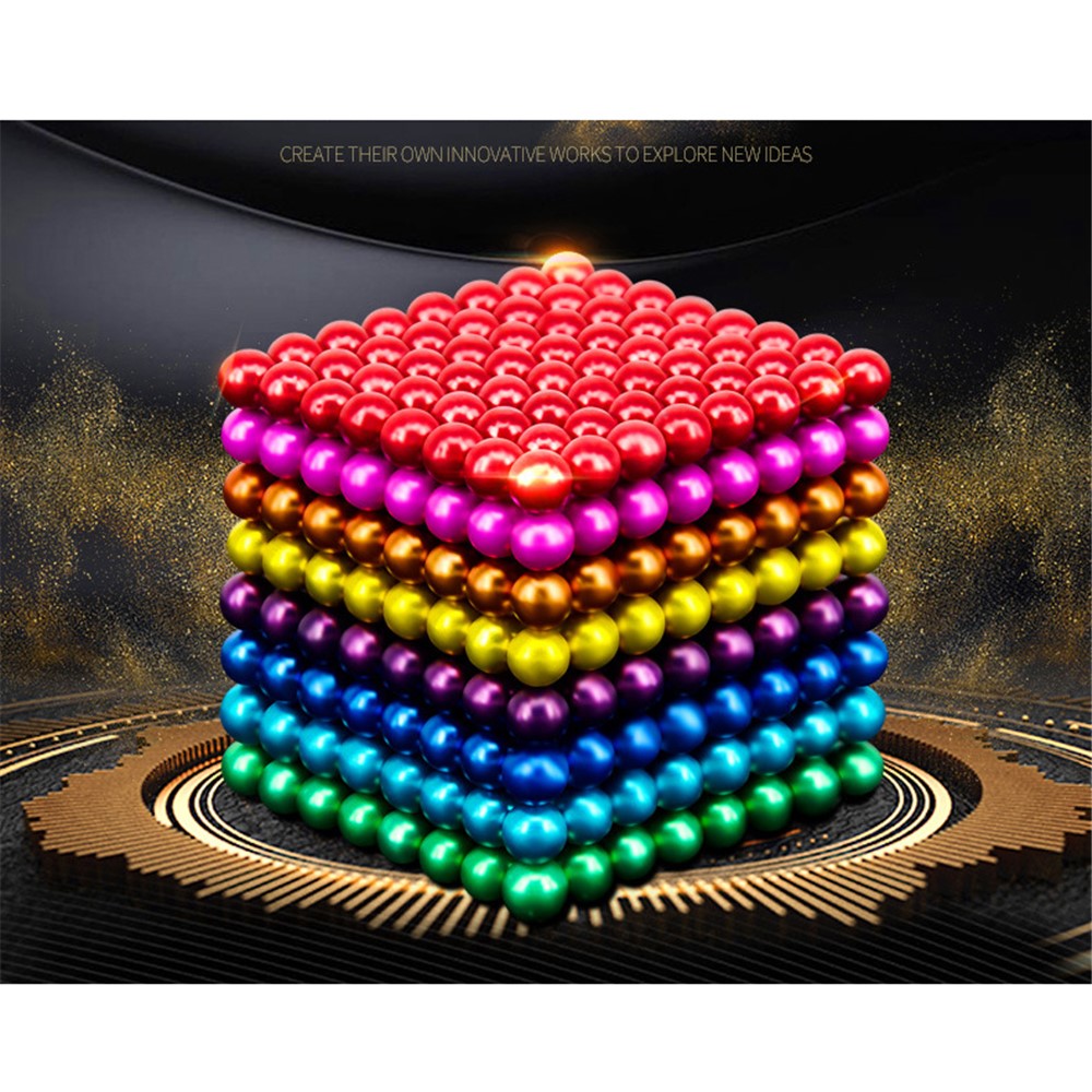 512 Stücke Bunte Magnetische Ball Baustein Kreative Magnet Spielzeug Puzzle 5mm Büro Dekoration Bälle-4