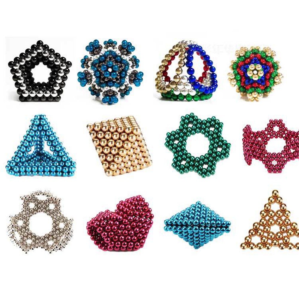 512 Stücke Bunte Magnetische Ball Baustein Kreative Magnet Spielzeug Puzzle 5mm Büro Dekoration Bälle-5