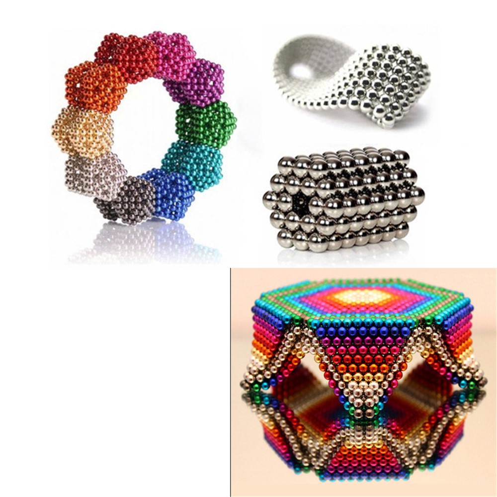 512 Stücke Bunte Magnetische Ball Baustein Kreative Magnet Spielzeug Puzzle 5mm Büro Dekoration Bälle-6