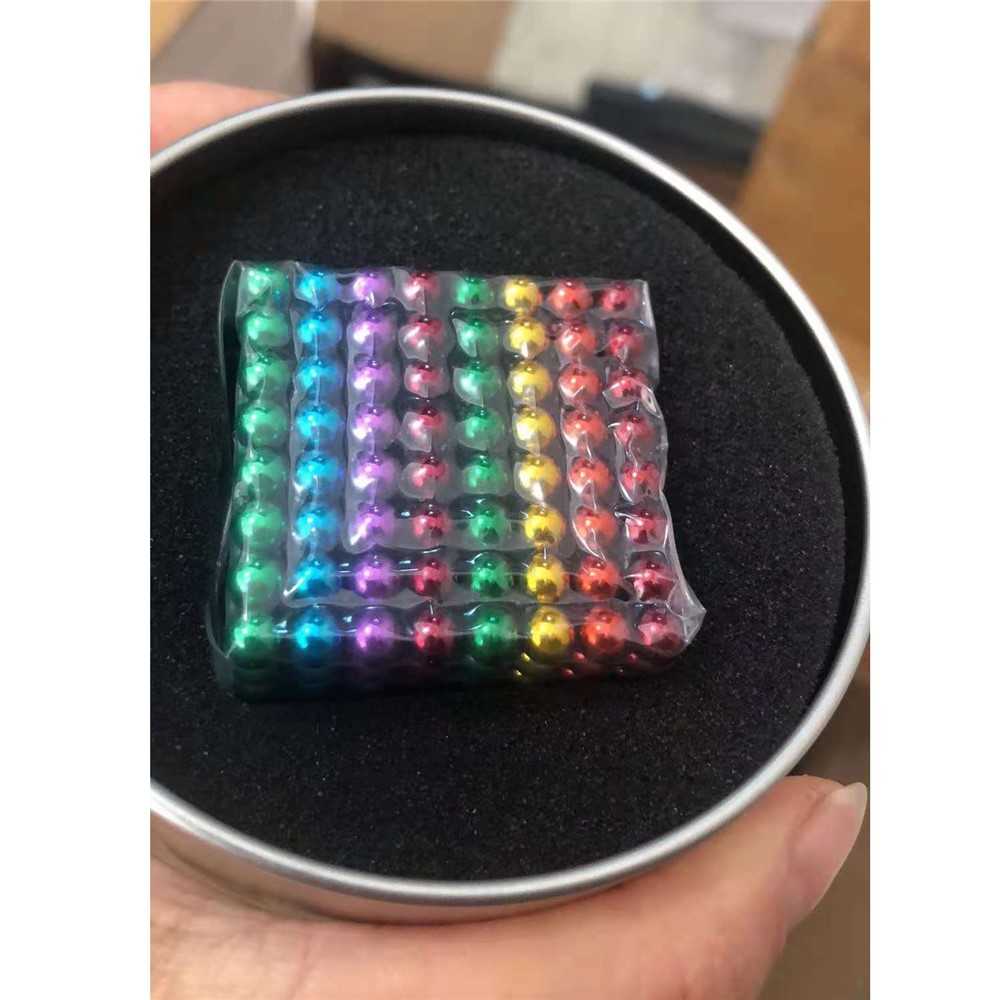 256 Stücke Bunte Magnetische Kugeln + 256 Stücke Silber Farbe Magische Würfel Kreative Magnet Spielzeug Baustein 5mm-9