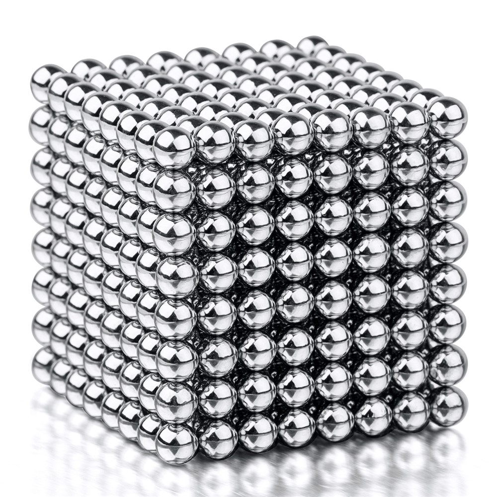 512 STÜCKE Silber Magnetische Kugel Baustein Kreative Magnet Spielzeug Puzzle 5mm Büro Dekoration Bälle-1