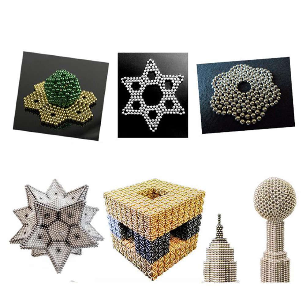 512 STÜCKE Silber Magnetische Kugel Baustein Kreative Magnet Spielzeug Puzzle 5mm Büro Dekoration Bälle-7