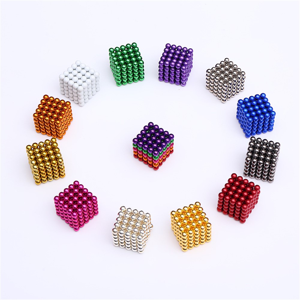125 STÜCKE Magnetische Kugel 5mm Skulptur Magneten Baustein Kreative Pädagogische Spielzeug Puzzle Bälle - Solides Weiss-2