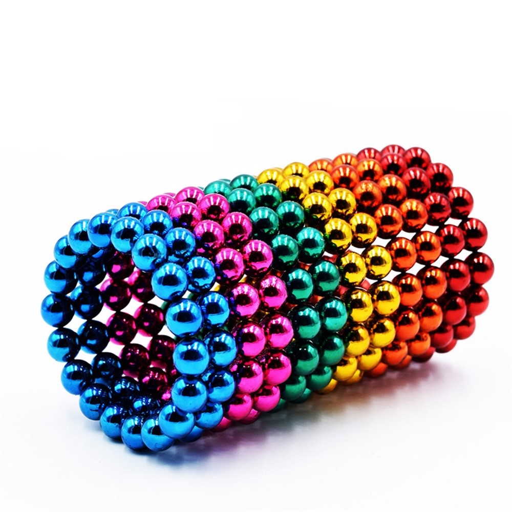 216pcs / Set 5mm Bunte Magnetkugeln Baustein Kreatives Entwicklungsspielzeug - 8 Farbe Zufällig-3