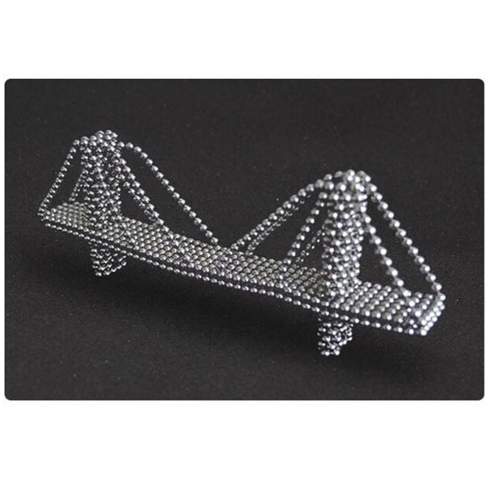 256 Stücke Magnetische Kugeln + 256 Stücke Magische Würfel Kreative Magnet Spielzeug Baustein 5mm - Silber--9