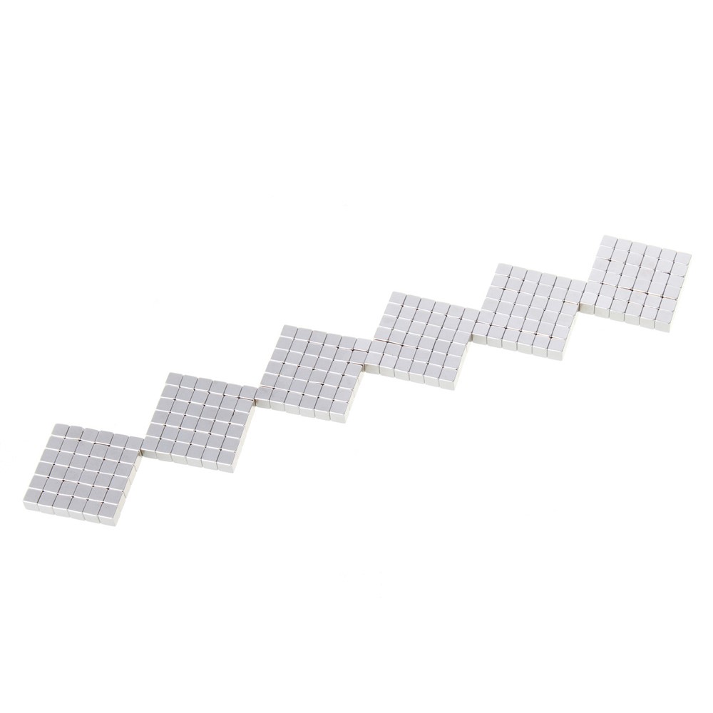 4mm 216pcs Magnetisches Quadratisches Puzzlespiel Magisches Würfelspielzeug 3D - Silberfarbe-7