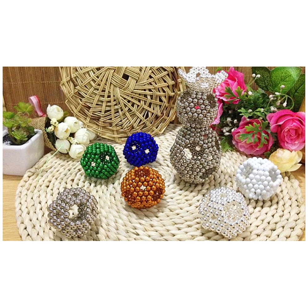 6-color 5mm DIY Magnetic Balls Magnet Buckyballs Neocube Educational Toy-15