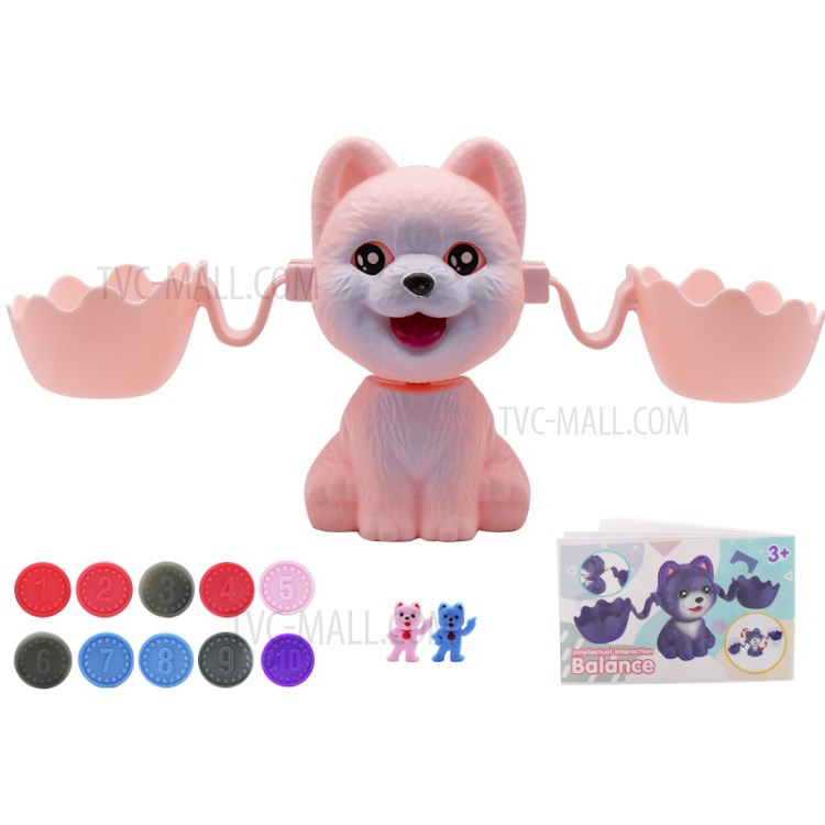 Cute Dog Balance Kids Educational Math Game Fun Toy Intelligence Develop Learning Toy CF-09 - Pink