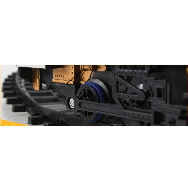 HUANQI 3500-3A Classic Battery Operated Toy Train Set with Real Smoke, Sounds and Lights-16