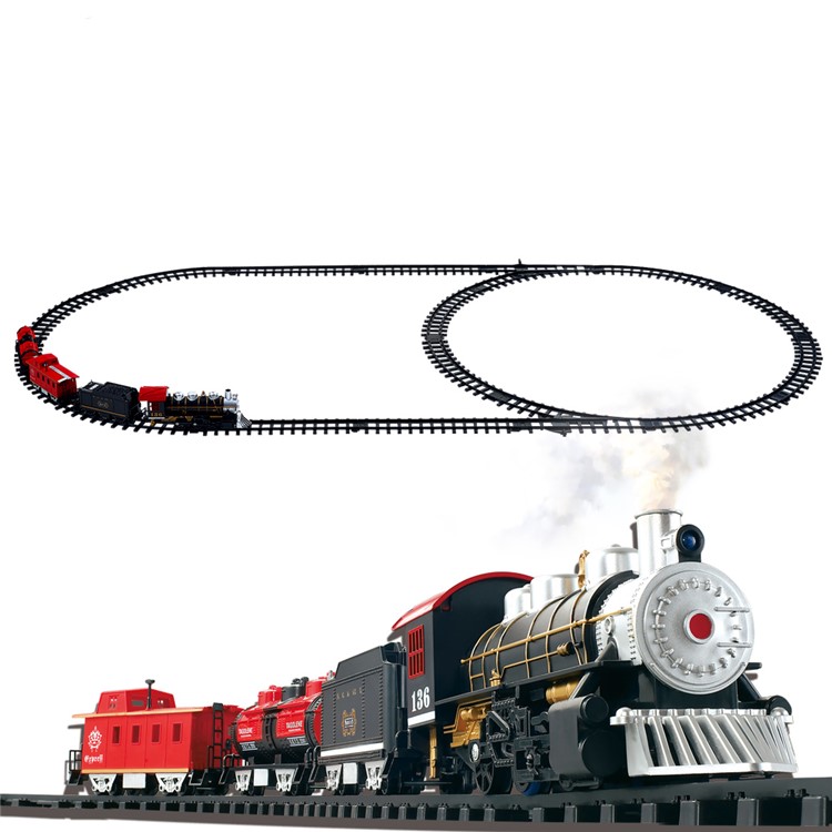Sound /& Light HUANQI 3500-3A Classic Battery Operated Train Toy with Real Smoke