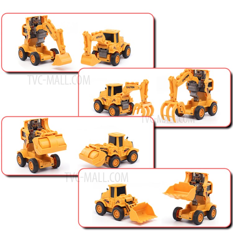 Construction Excavator Truck Toy Transforming Construction Toy for Children - Style A-2