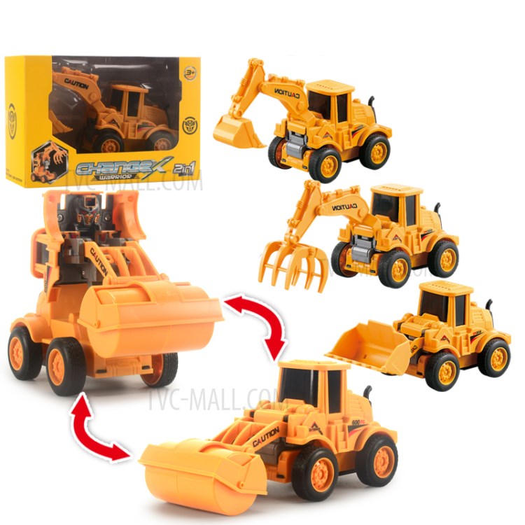 Construction Excavator Truck Toy Transforming Construction Toy for Children - Style A-7