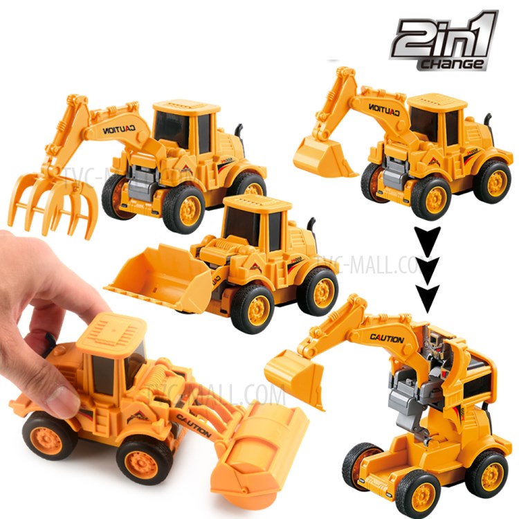 Construction Excavator Truck Toy Transforming Construction Toy for Children - Style A-8