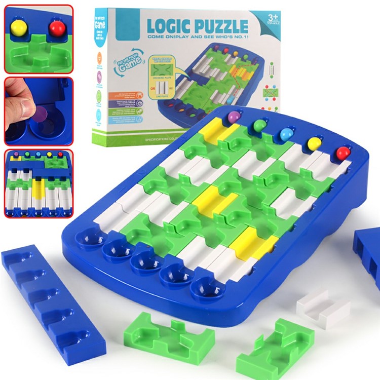 DIY Finding Routes Board Game Logic IQ Puzzle for Kids Children Labyrinth Education Toy-2