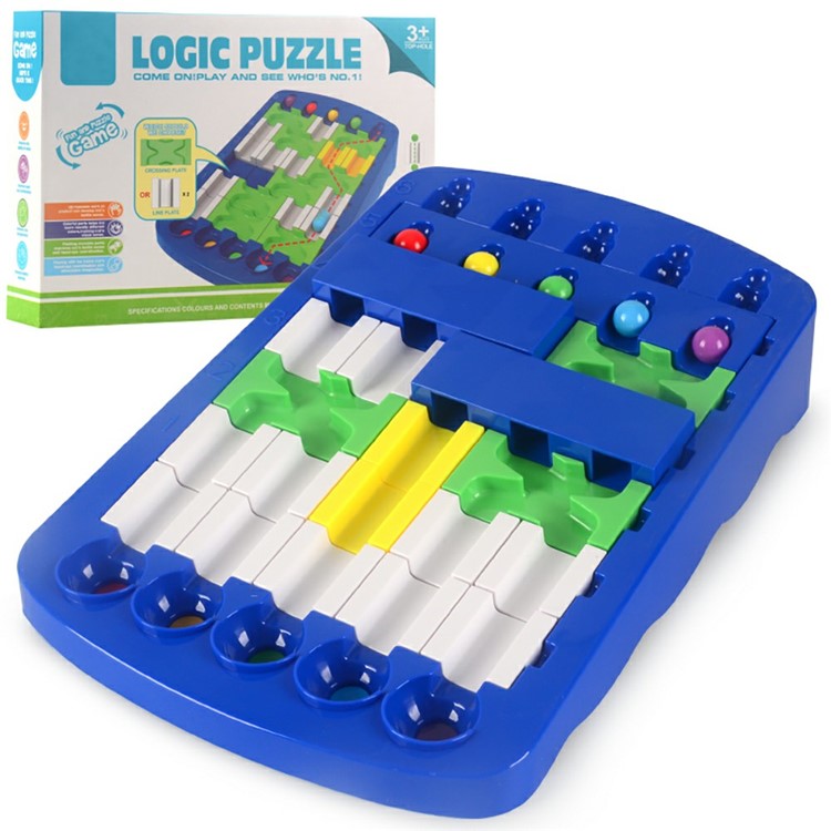 DIY Finding Routes Board Game Logic IQ Puzzle for Kids Children Labyrinth Education Toy-5