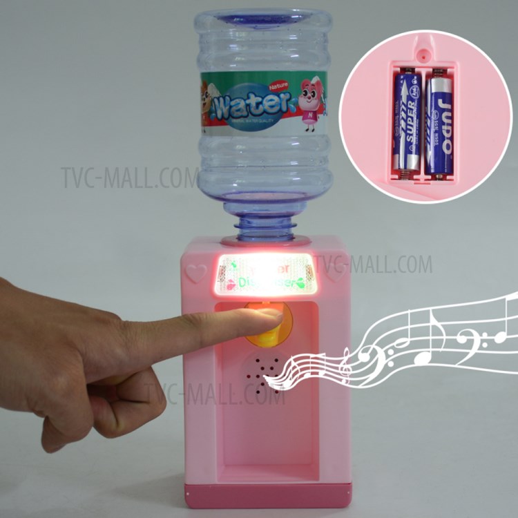 Kids Simulation Water Dispenser Play Toy Electric Sound and Light - Pink-2