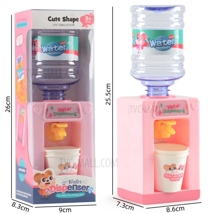 Kids Simulation Water Dispenser Play Toy Electric Sound and Light - Pink-3