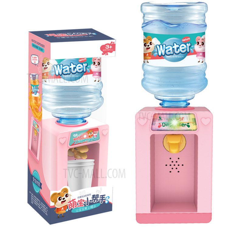 Kids Simulation Water Dispenser Play Toy Electric Sound and Light - Pink-4