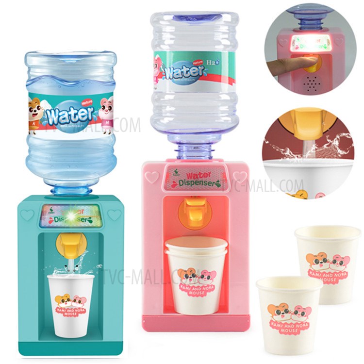Kids Simulation Water Dispenser Play Toy Electric Sound and Light - Blue-2