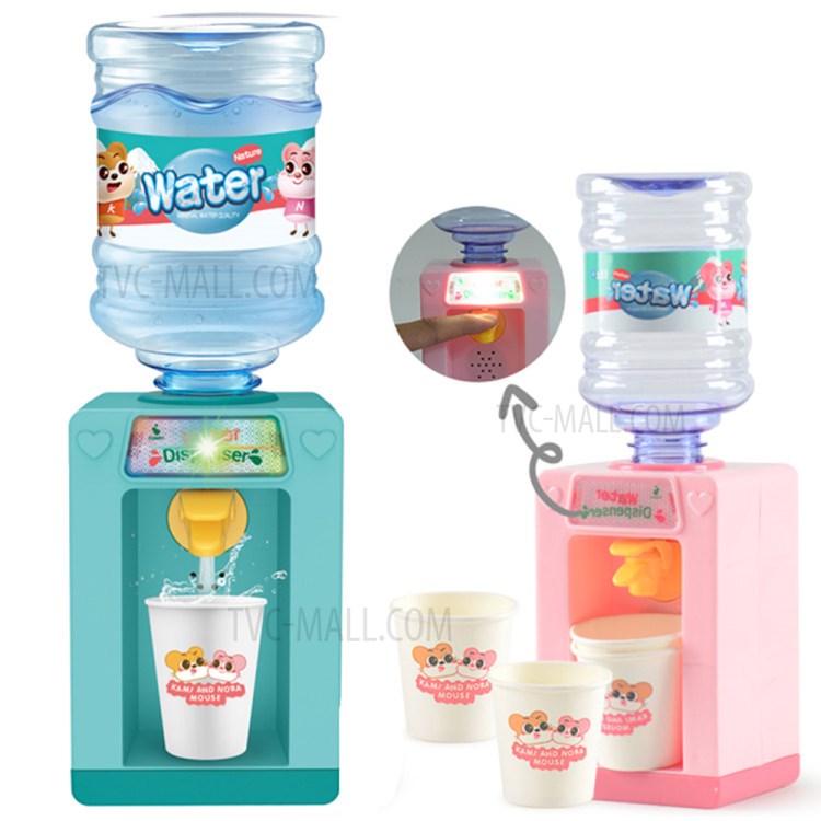 Kids Simulation Water Dispenser Play Toy Electric Sound and Light - Blue-3