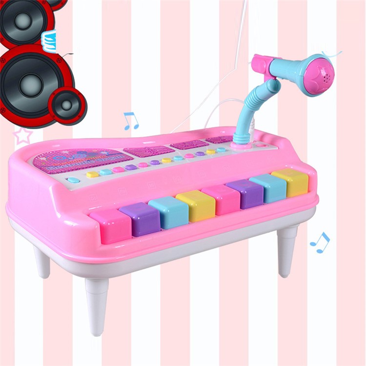 Children Multifunction Electronic Organ With Mic Kids LED Light Piano