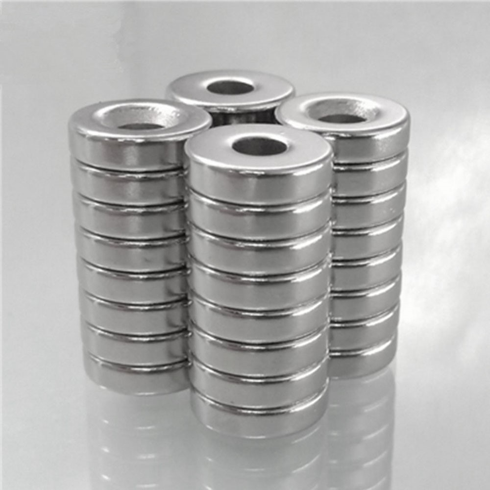 50Pcs/Set 12 x 4mm Industrial Equipment and DIY Projects Strong Suction Round Shape Hole NdFeB Magnet-10